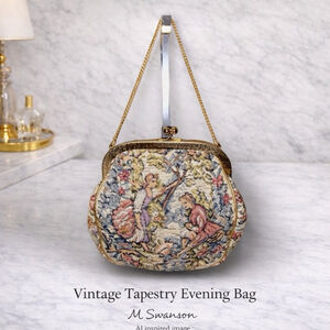 Julius Resnick JR Miami Vintage Tapestry Kisslock Bag 1950s